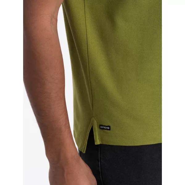  Mens t -thirt cu guler OMBRE OM-TSCT-0156 MĂSLIN 