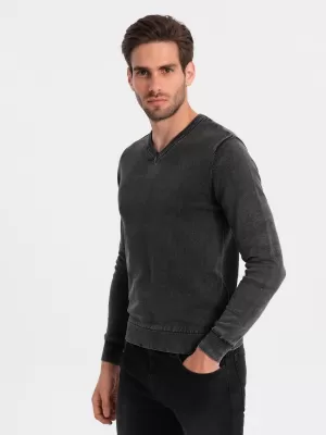Pulover pentru bărbați OMBRE OM-SWOS-0108 NEGRU