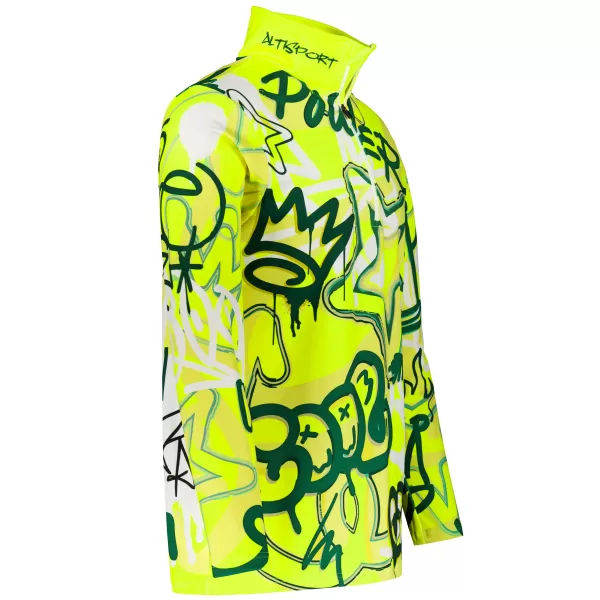  Premium cu hanorac termo funcțional pentru bărbați ALTISPORT VOJ/ALM054TER03 FLUO 