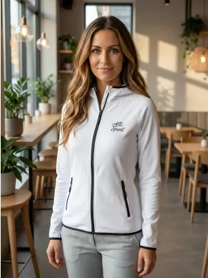 Hanorac sport funcțional de damă ALTISPORT ALW056418 ALB