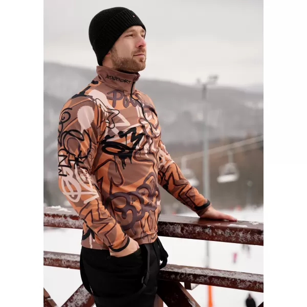  Premium cu hanorac termo funcțional pentru bărbați ALTISPORT VOJ/ALM054TER03 MARO 