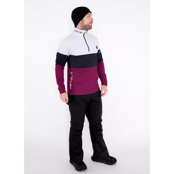  Premium cu hanorac termo funcțional pentru bărbați ALTISPORT VOJ/ALM051TER03 BURGUNDIA 