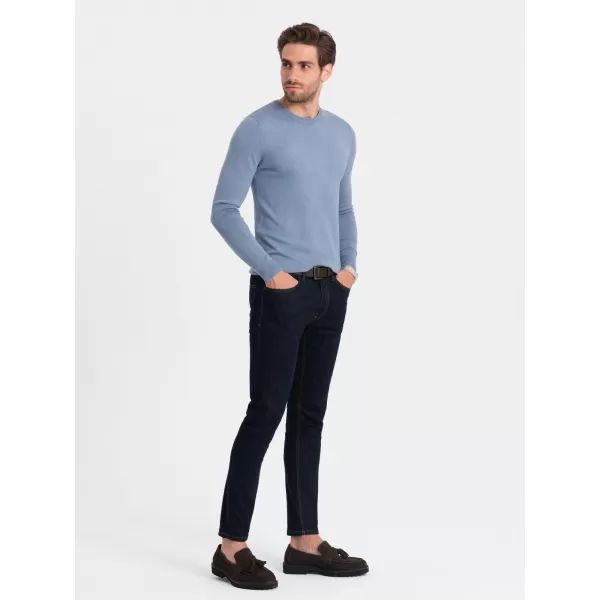  Pulover pentru bărbați OMBRE OM-SWBS-0106 ALBASTRU DESCHIS 