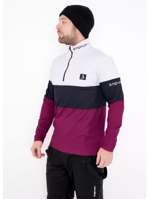 Premium cu hanorac termo funcțional pentru bărbați ALTISPORT VOJ/ALM051TER03 BURGUNDIA