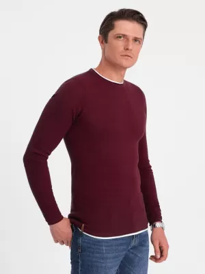 Pulover pentru bărbați OMBRE OM-SWSW-0103 MARO