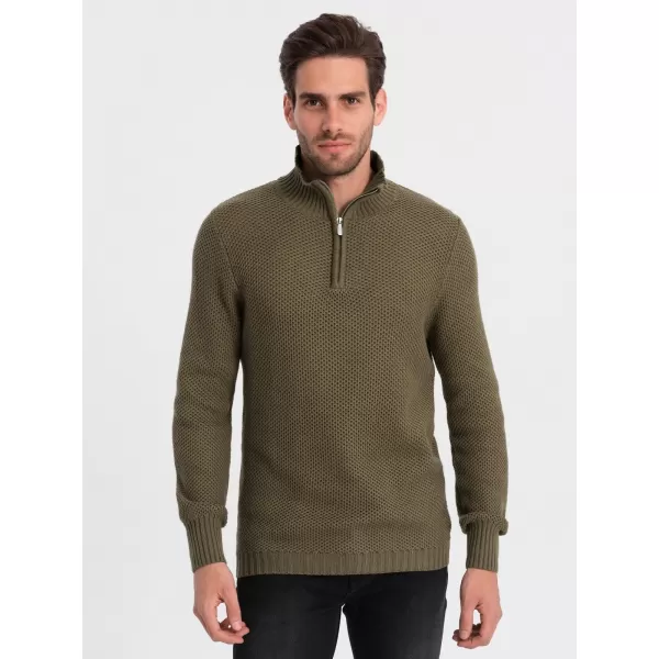  Pulover pentru bărbați OMBRE OM-SWZS-0105 MĂSLIN 