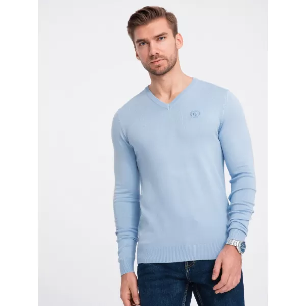  Pulover pentru bărbați OMBRE OM-SWBS-0107 ALBASTRU DESCHIS 