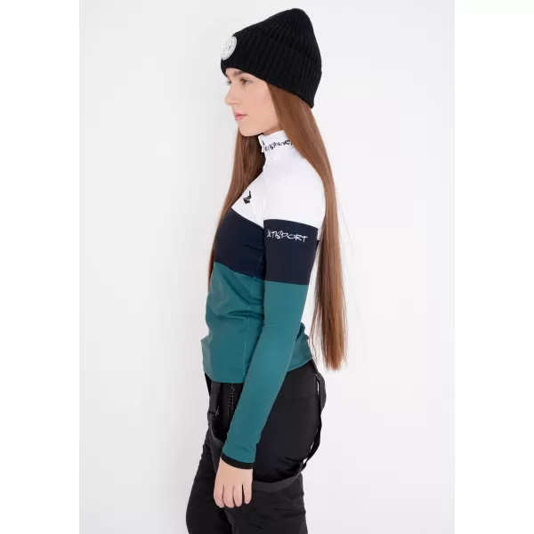  Premium cu hanoracte termo funcțional pentru femei ALTISPORT VOJ/ALW051TER03 ALB -GREEN 