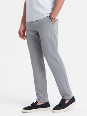 Pantaloni OMBRE OM-PACP-0191 GRI DESCHIS