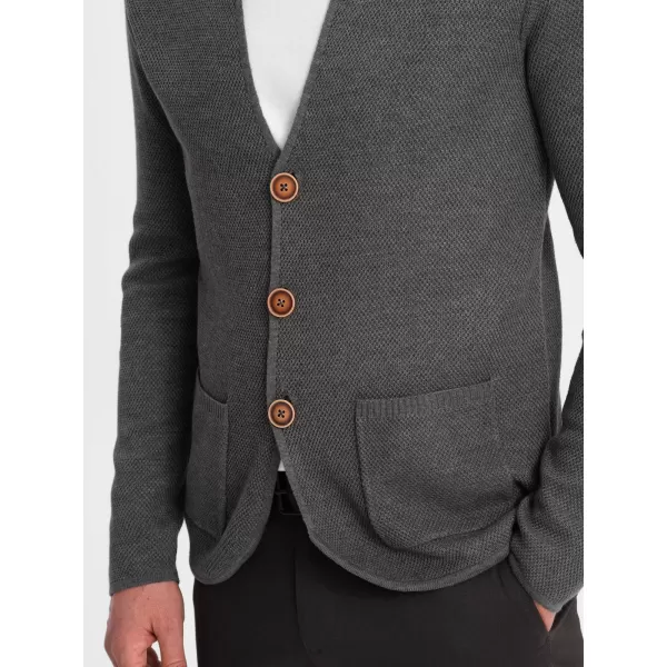  Pulover pentru bărbați OMBRE OM-SWCD-0109 GRAFIT MELANGE 