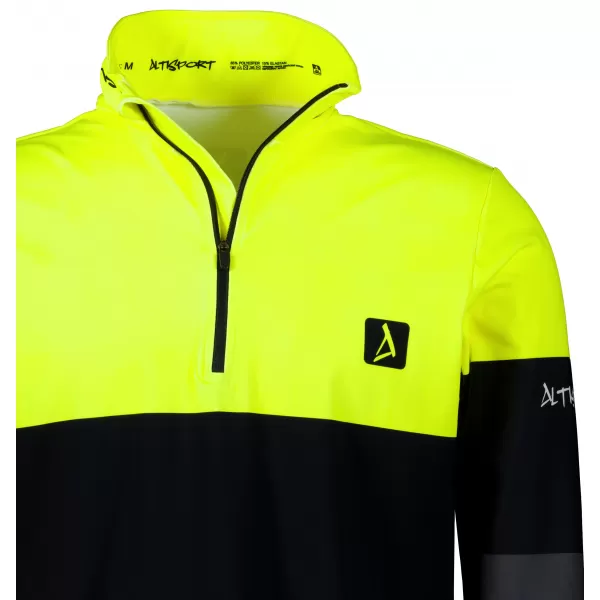  Premium cu hanorac termo funcțional pentru bărbați ALTISPORT VOJ/ALM051TER03 NEON GALBEN/GRI 