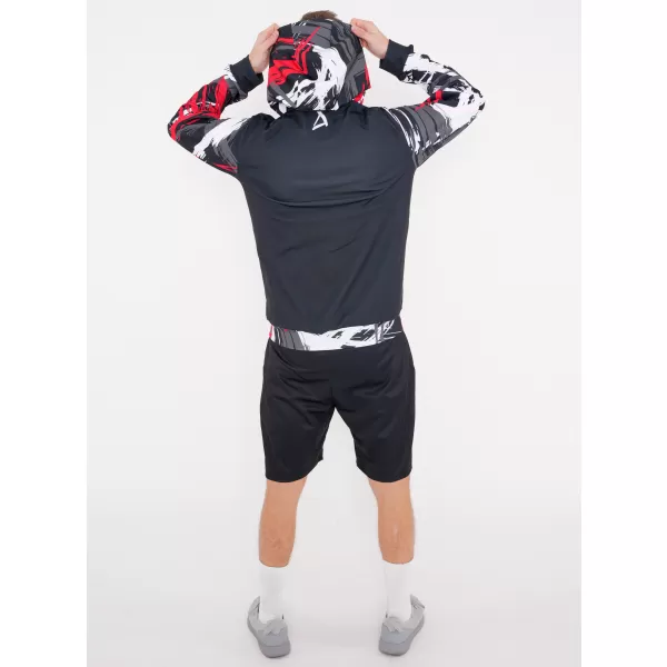  Hanorac funcțional premium pentru bărbați ALTISPORT VOJ/ALM039MI01 NEGRU ȘI ROȘU 