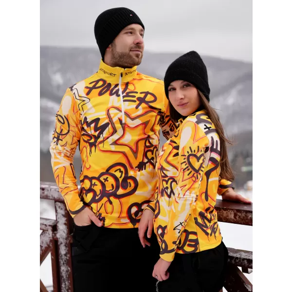  Premium cu hanorac termo funcțional pentru bărbați ALTISPORT VOJ/ALM054TER03 CHIHLIMBAR 
