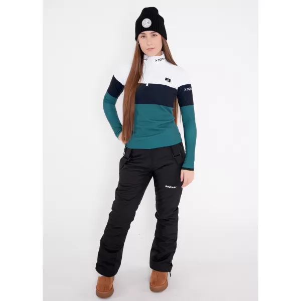  Premium cu hanoracte termo funcțional pentru femei ALTISPORT VOJ/ALW051TER03 ALB -GREEN 