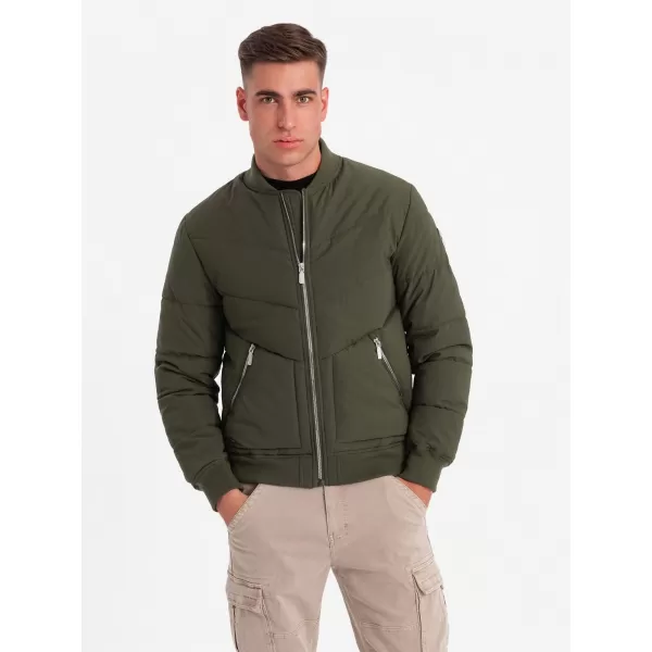 Sacou OMBRE OM-JALP-0143 VERDE MĂSLIN ÎNCHIS 