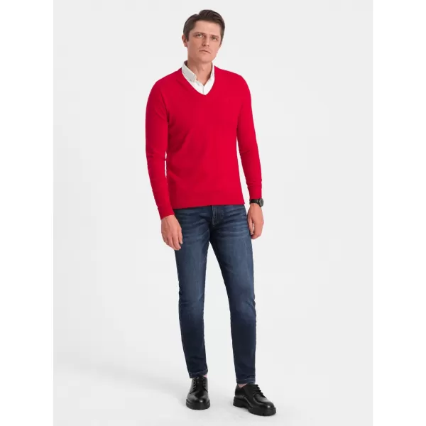  Pulover pentru bărbați OMBRE OM-SWSW-0102 ROŞU 