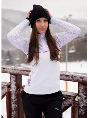 Premium cu hanoracte termo funcțional pentru femei ALTISPORT VOJ/ALW053TER03 ALB/VIOLET