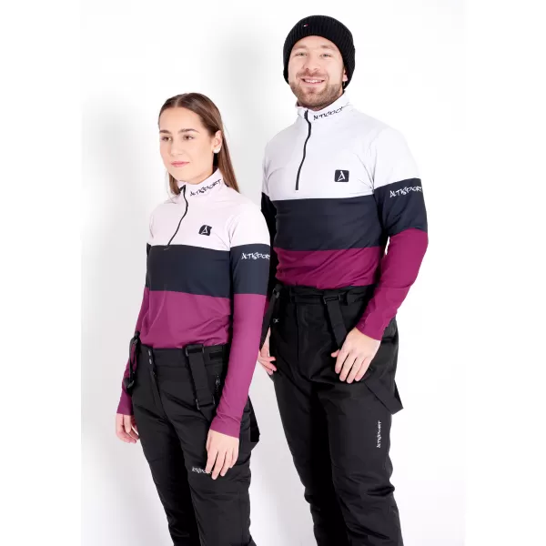  Premium cu hanorac termo funcțional pentru bărbați ALTISPORT VOJ/ALM051TER03 BURGUNDIA 