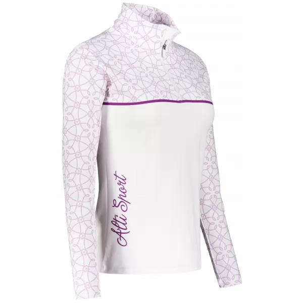  Premium cu hanoracte termo funcțional pentru femei ALTISPORT VOJ/ALW053TER03 ALB/VIOLET 