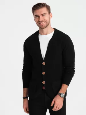 Pulover pentru bărbați OMBRE OM-SWCD-0109 NEGRU