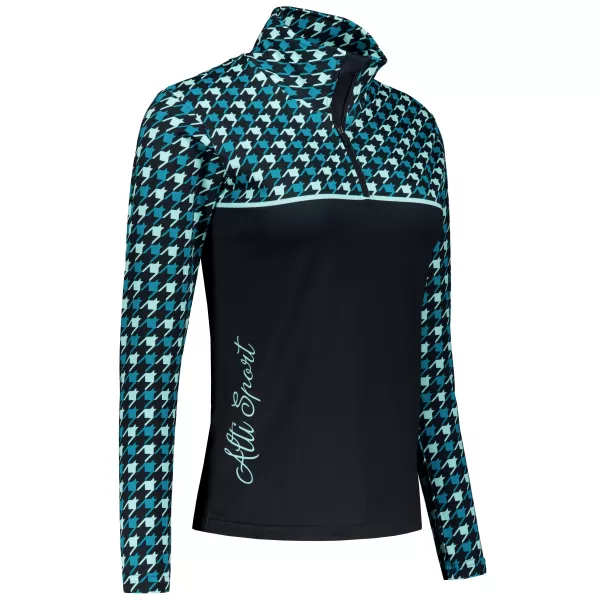  Premium cu hanoracte termo funcțional pentru femei ALTISPORT VOJ/ALW048TER03 NEGRU -BLUE 