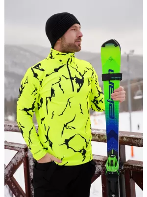 Premium cu hanorac termo funcțional pentru bărbați ALTISPORT VOJ/ALM052TER03 NEON VERDE