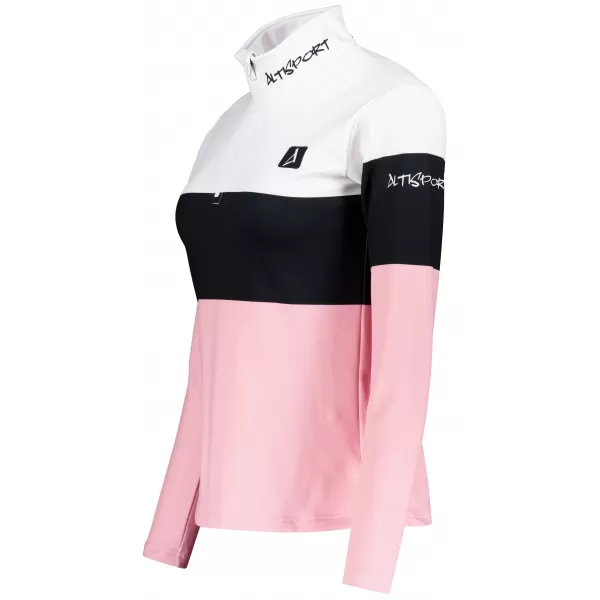  Premium cu hanoracte termo funcțional pentru femei ALTISPORT VOJ/ALW051TER03 ALB -PINK 