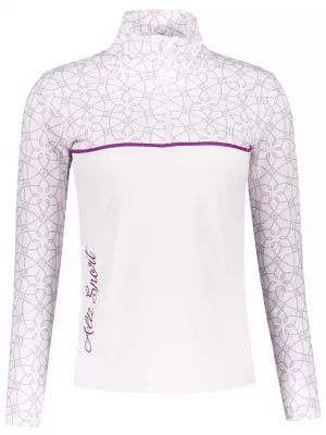 Premium cu hanoracte termo funcțional pentru femei ALTISPORT VOJ/ALW053TER03 ALB/VIOLET