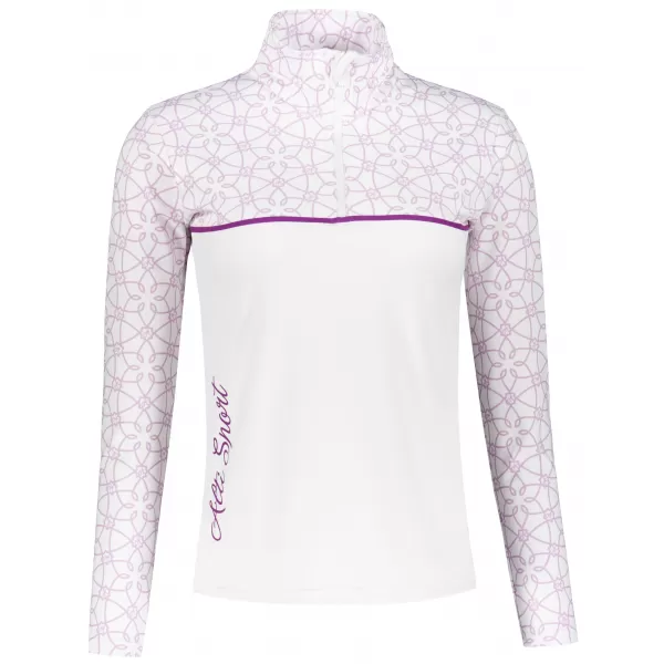  Premium cu hanoracte termo funcțional pentru femei ALTISPORT VOJ/ALW053TER03 ALB/VIOLET 