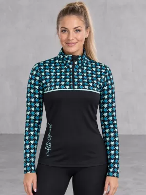 Premium cu hanoracte termo funcțional pentru femei ALTISPORT VOJ/ALW048TER03 NEGRU -BLUE