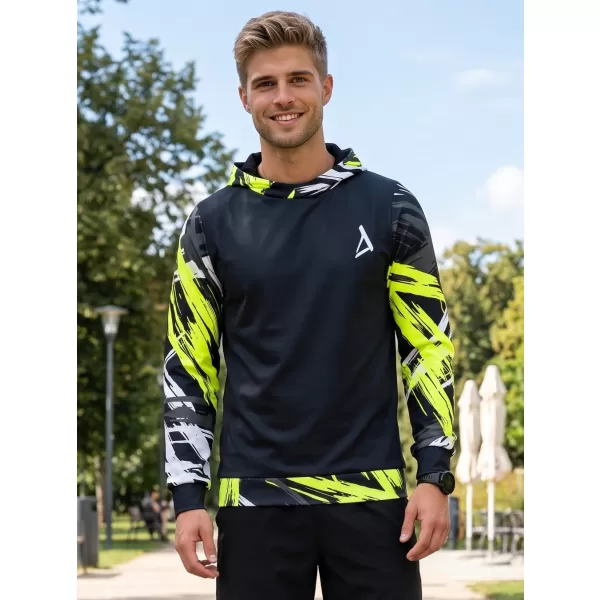  Hanorac funcțional premium pentru bărbați ALTISPORT VOJ/ALM039MI01 NEGRU SI GALBEN 