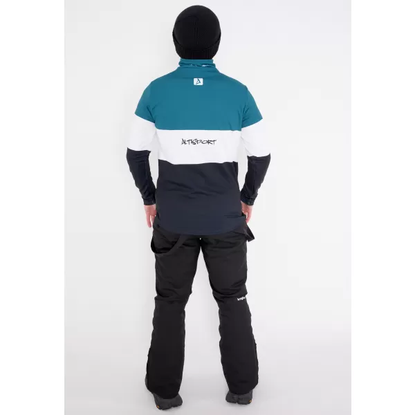  Premium cu hanorac termo funcțional pentru bărbați ALTISPORT VOJ/ALM051TER03 KEROSEN/NEGRU 