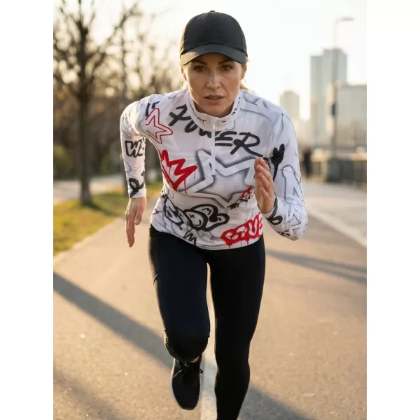  Premium cu hanoracte termo funcțional pentru femei ALTISPORT VOJ/ALW054TER03 GRI -RED 
