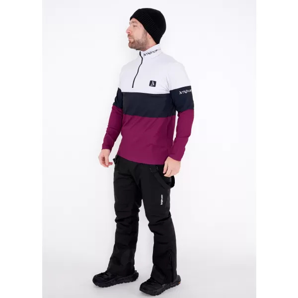  Premium cu hanorac termo funcțional pentru bărbați ALTISPORT VOJ/ALM051TER03 BURGUNDIA 