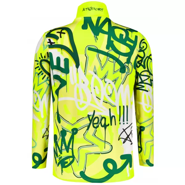  Premium cu hanorac termo funcțional pentru bărbați ALTISPORT VOJ/ALM054TER03 FLUO 