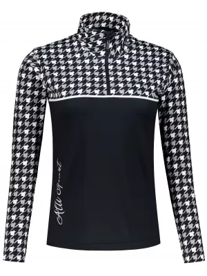 Premium cu hanoracte termo funcțional pentru femei ALTISPORT VOJ/ALW048TER03 ALB -NEGRU