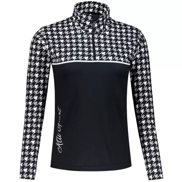  Premium cu hanoracte termo funcțional pentru femei ALTISPORT VOJ/ALW048TER03 ALB -NEGRU 