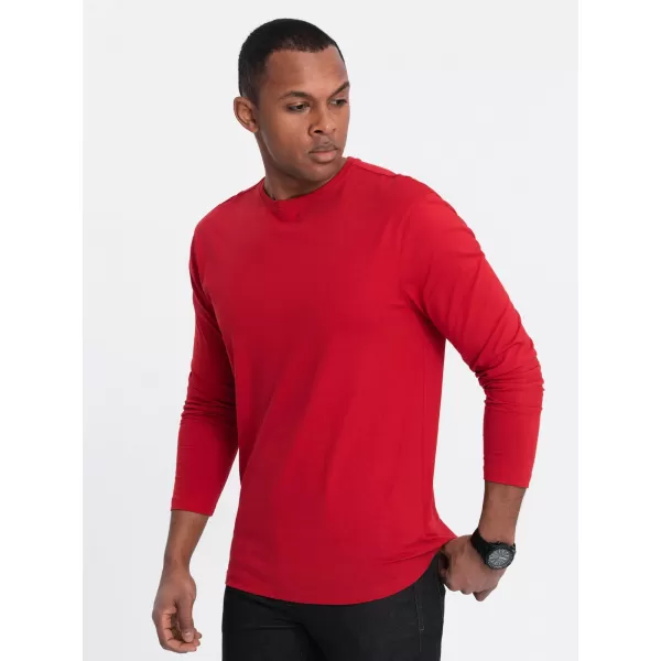  Tricou pentru bărbați cu mâneci lungi OMBRE OM-LSBL-0106 ROŞU 