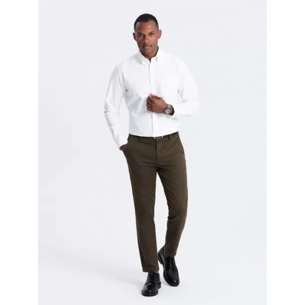 Pantaloni OMBRE OM-PACP-0190 VERDE MĂSLIN ÎNCHIS 