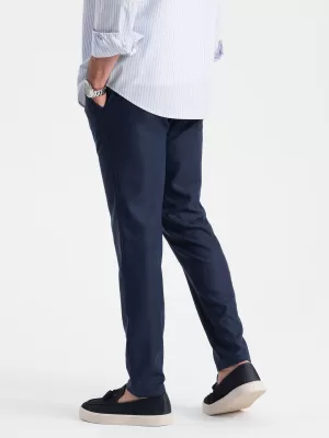 Pantaloni OMBRE OM-PACP-0182 ALBASTRU MARIN