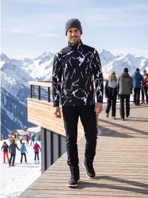 Premium cu hanorac termo funcțional pentru bărbați ALTISPORT VOJ/ALM052TER03 NEGRU