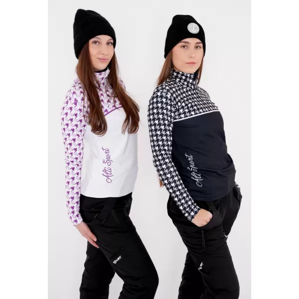  Premium cu hanoracte termo funcțional pentru femei ALTISPORT VOJ/ALW048TER03 ALB/VIOLET 