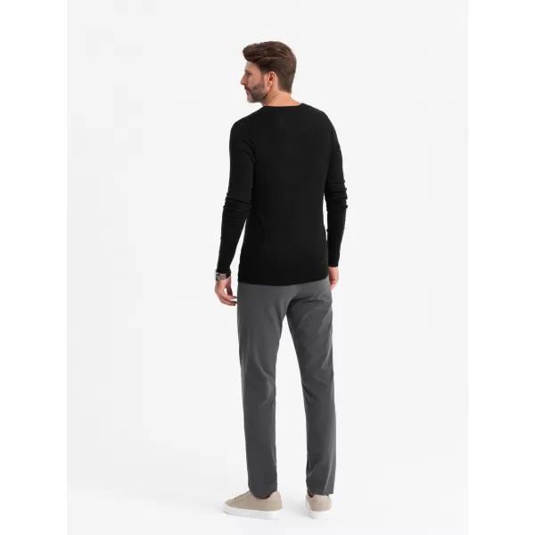  Pulover pentru bărbați OMBRE OM-SWBS-0106 NEGRU 