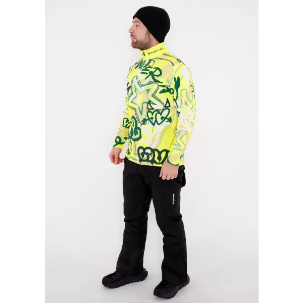  Premium cu hanorac termo funcțional pentru bărbați ALTISPORT VOJ/ALM054TER03 FLUO 
