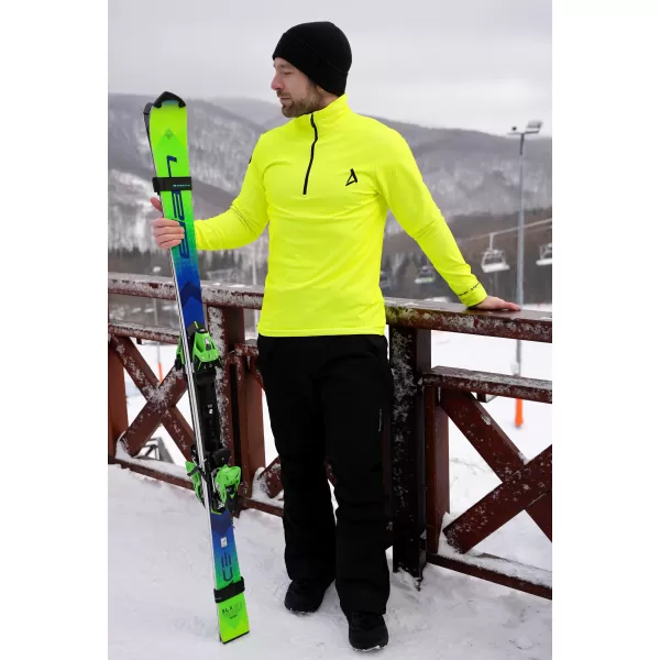  Premium cu hanorac termo funcțional pentru bărbați ALTISPORT VOJ/ALM000TER03 NEON GALBEN 