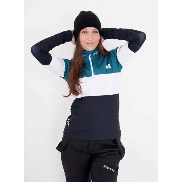  Premium cu hanoracte termo funcțional pentru femei ALTISPORT VOJ/ALW051TER03 KEROSEN-NEGRU 