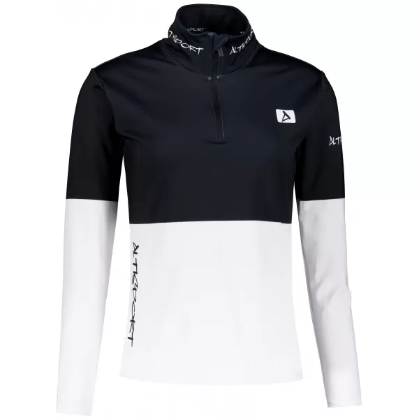  Premium cu hanoracte termo funcțional pentru femei ALTISPORT VOJ/ALW051TER03 ALB -NEGRU 