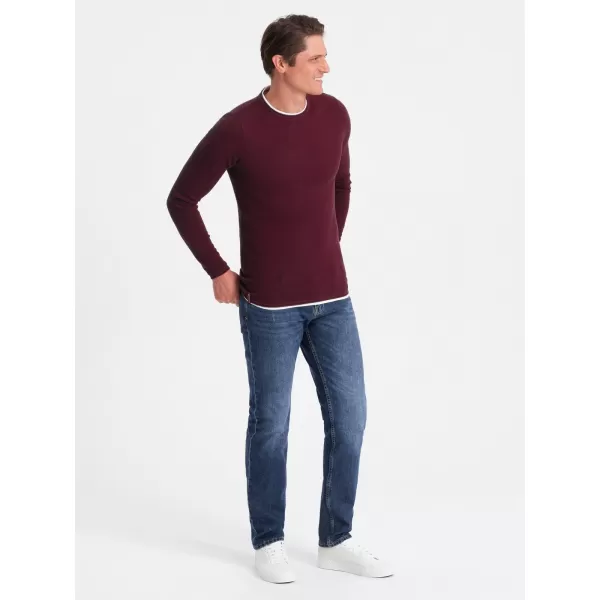  Pulover pentru bărbați OMBRE OM-SWSW-0103 MARO 