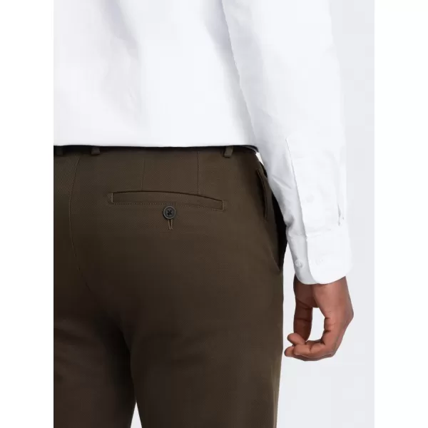  Pantaloni OMBRE OM-PACP-0190 VERDE MĂSLIN ÎNCHIS 