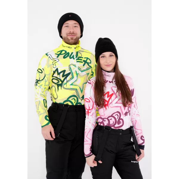  Premium cu hanorac termo funcțional pentru bărbați ALTISPORT VOJ/ALM054TER03 FLUO 